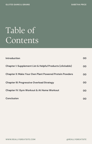 Glutes Gains & Grains| The Ultimate Guide to Building Your Booty In and Out of the Gym with Fitness & Flavor